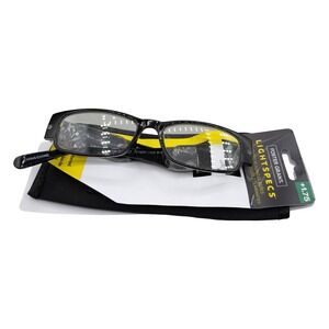 Foster Grant LightSpecs Lloyd Black Lighted Reading Glasses +1.75 LED New